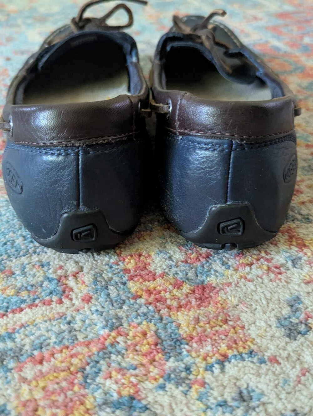 KEEN Catalina 1-Eye Boat Shoe Women's 8 Navy Leather Driving Moccasin Flats Blue - Picture 6 of 13